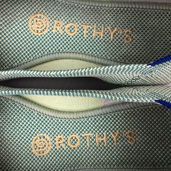 Rothy's Women's Size 6.5 The Point Mint Green Pointed Toe Slip On Ballet Flats - Picture 11 of 13